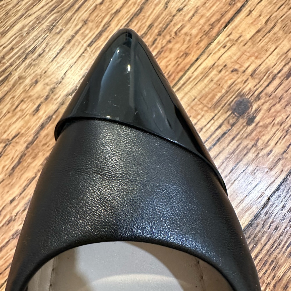 Christian Dior black leather and patent leather ballet flats. Size 36.5 - Picture 4 of 7
